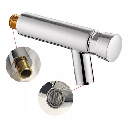 Auto Off Push Button Faucet in Brass | Auto Off in 5 to 8 Seconds | Single Line | Wall Mounted | for Bathrooms and Kitchens