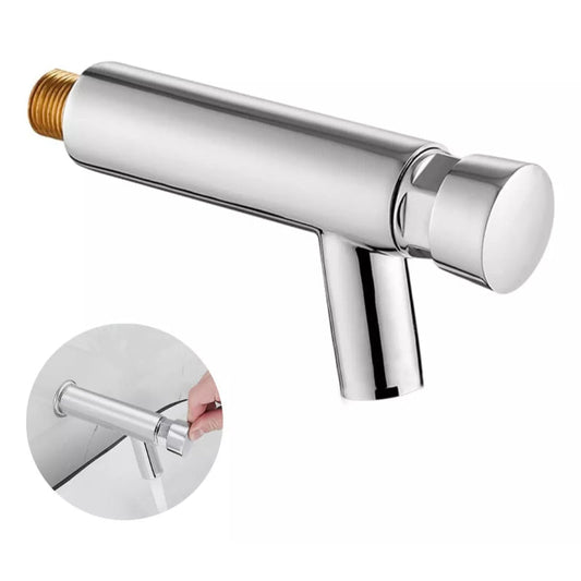 Auto Off Push Button Faucet in Brass | Auto Off in 5 to 8 Seconds | Single Line | Wall Mounted | for Bathrooms and Kitchens