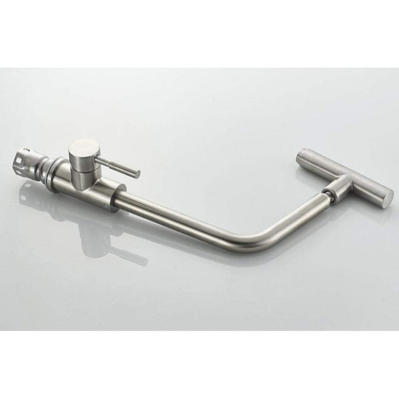Eye Top Premium 14" inches Stainless Steel Kitchen Faucet in Steel Silver | Hot and Cold Mixer | 360° Moveable