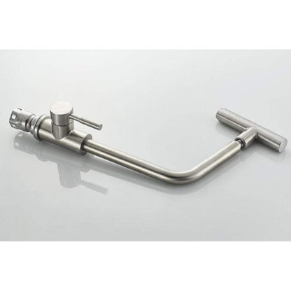 Eye Top Premium 14" inches Stainless Steel Kitchen Faucet in Steel Silver | Hot and Cold Mixer | 360° Moveable