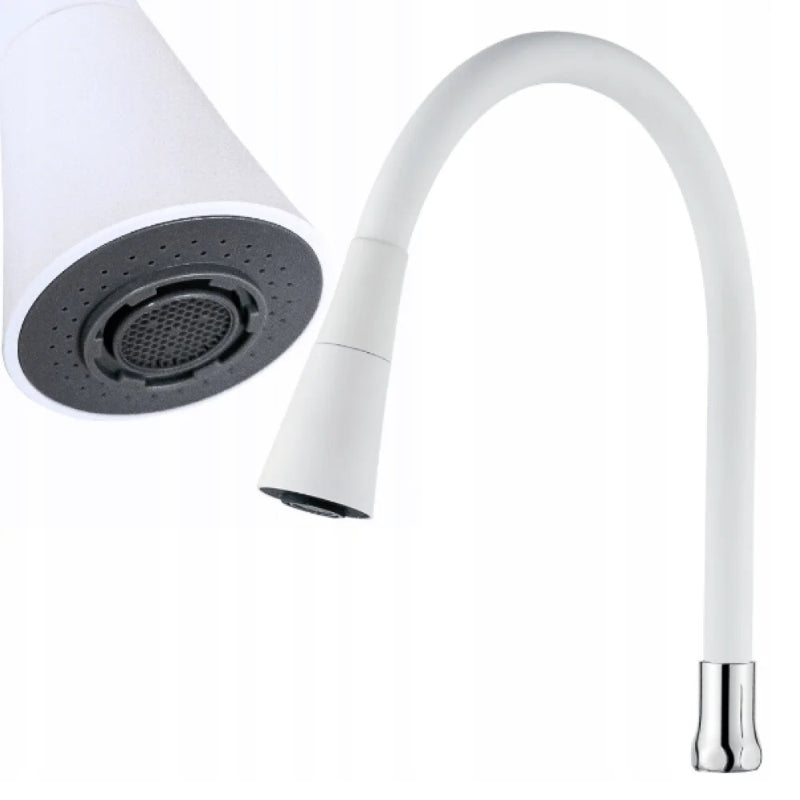 360° Flexible Rubber Neck for Faucets in Stainless Steel for Kitchen and Bathroom | Dual Function Sprayer