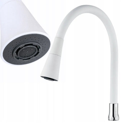360° Flexible Rubber Neck for Faucets in Stainless Steel for Kitchen and Bathroom | Dual Function Sprayer