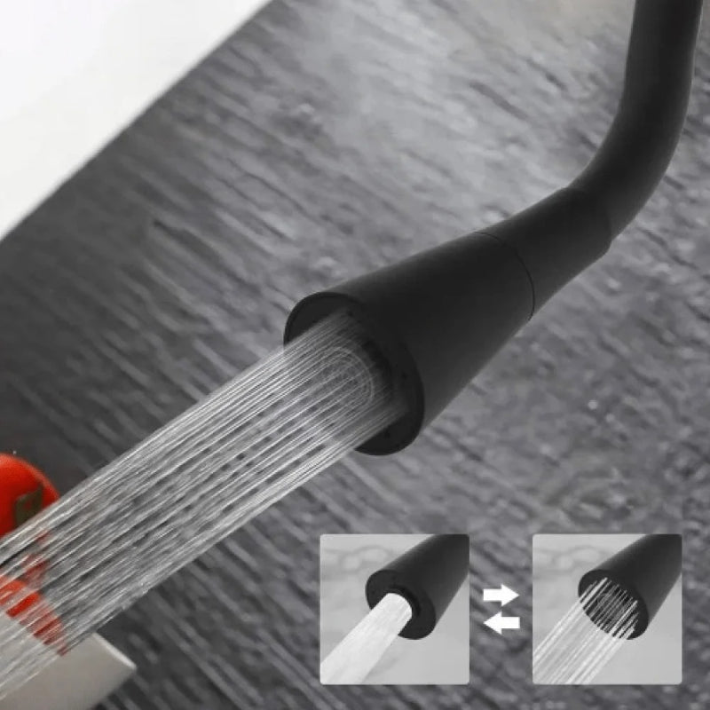 360° Flexible Rubber Neck for Faucets in Stainless Steel for Kitchen and Bathroom | Dual Function Sprayer