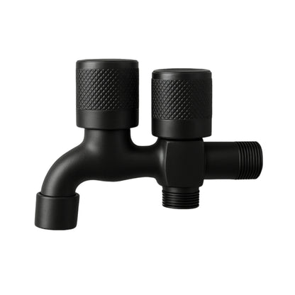 Premium Double Bib Cock in Stainless Steel | Black, Golden, Gun Grey & Chrome | for Bathrooms or Wash Areas