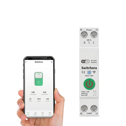 Switchora 1P+N WIFI Smart Switch Energy Meter KWh Metering Monitoring Circuit Breaker Timer Relay MCB TUYA Smart Life
