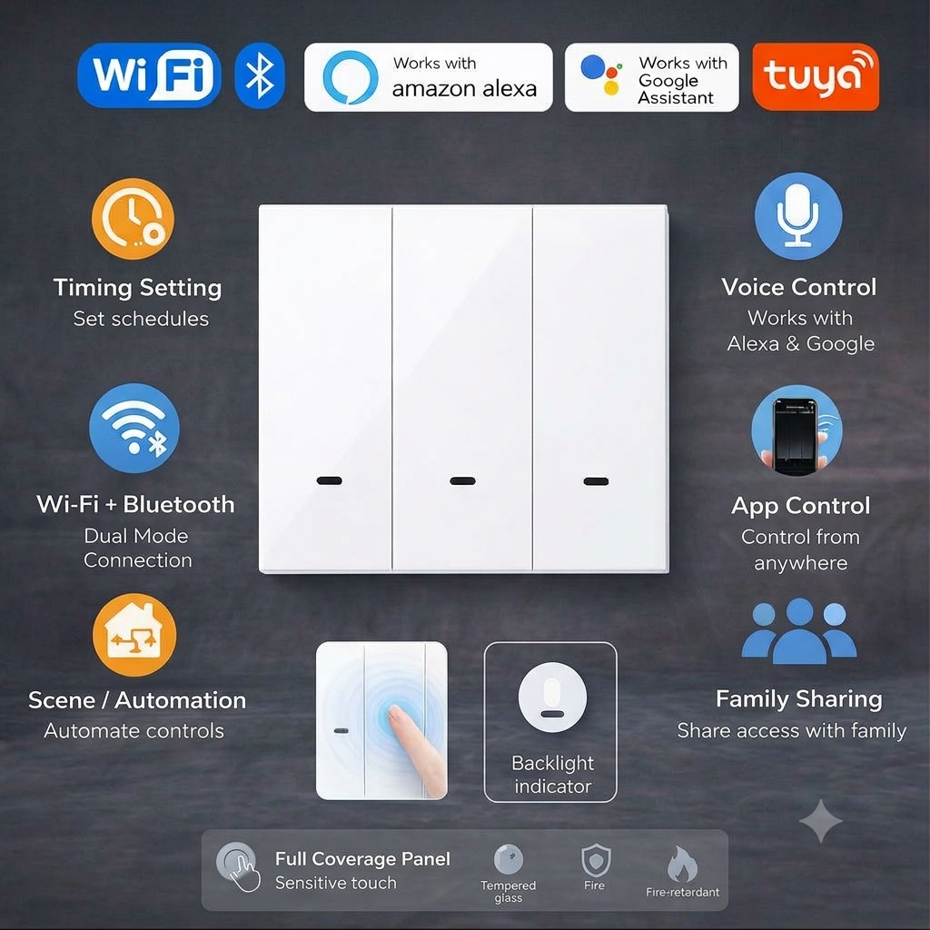 Smart Wi-fi Push Button Switch
