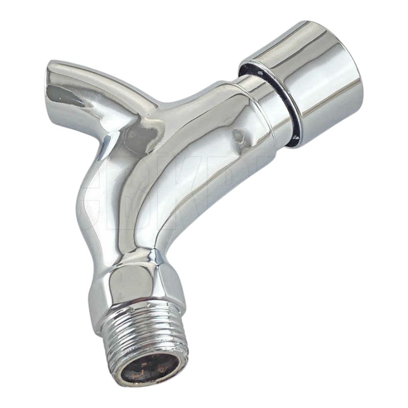 Auto Off Push Button Bibcock in Stainless Steel | Auto Off in 5 to 8 Seconds | Wall Mounted | for Bathrooms and Kitchens