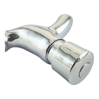 Auto Off Push Button Bibcock in Stainless Steel | Auto Off in 5 to 8 Seconds | Wall Mounted | for Bathrooms and Kitchens