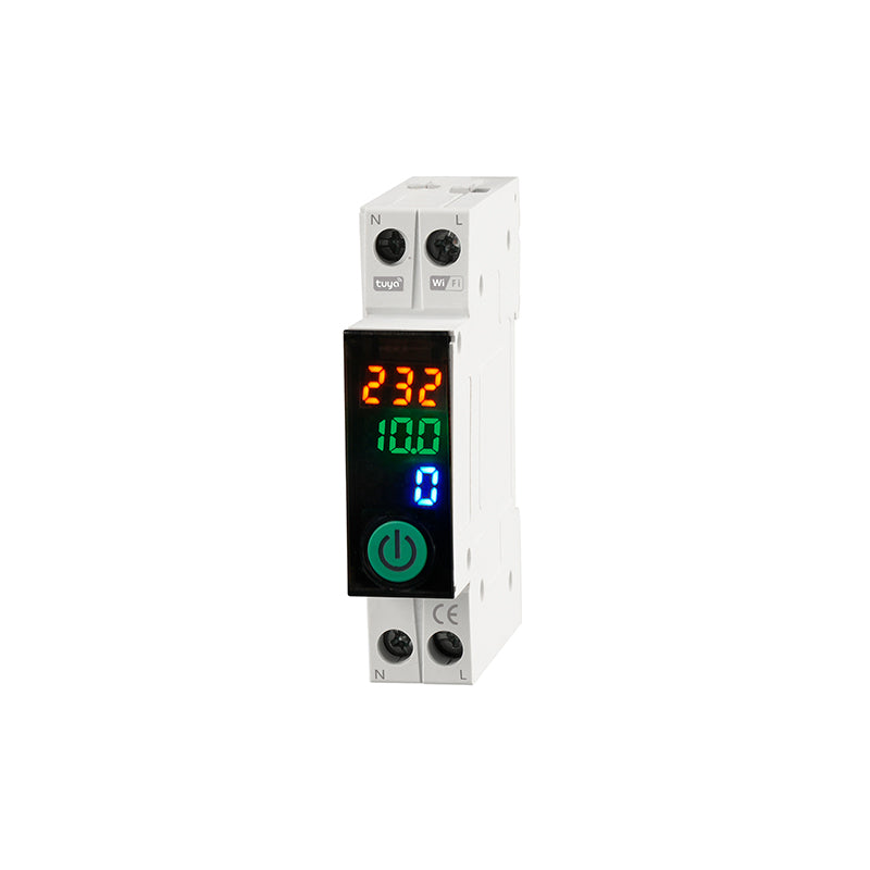 Switchora Smart WiFi Meter Rail 1P 63A – Unit Lock, Digital Screen, Energy Monitor, Tuya App