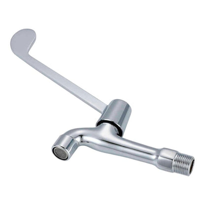 Elbow Operated Long Lever Medical Basin Faucet in Stainless Steel | Wall Mounted | Single Line | for Laboratories and Hospitals