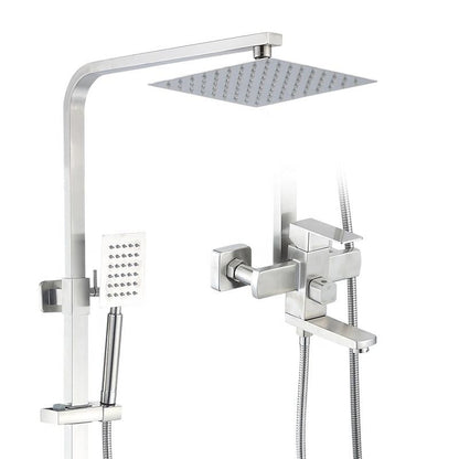 Complete Bathroom Shower Set with Toilet Shower and Basin Faucet in Stainless Steel | Hot and Cold Mixer