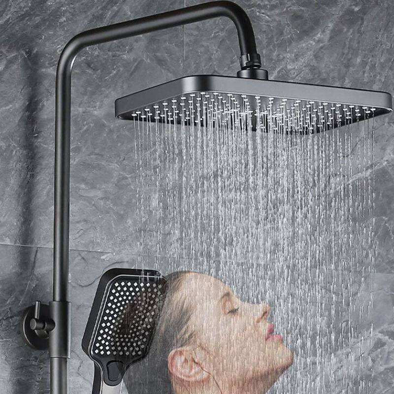 Premium Piano LED Bathroom Shower Set with Basin Mixer
