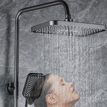 Premium Piano LED Bathroom Shower Set with Basin Mixer