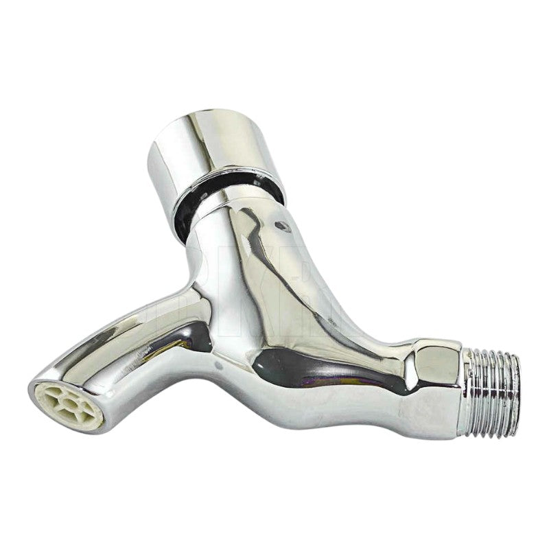 Auto Off Push Button Bibcock in Stainless Steel | Auto Off in 5 to 8 Seconds | Wall Mounted | for Bathrooms and Kitchens