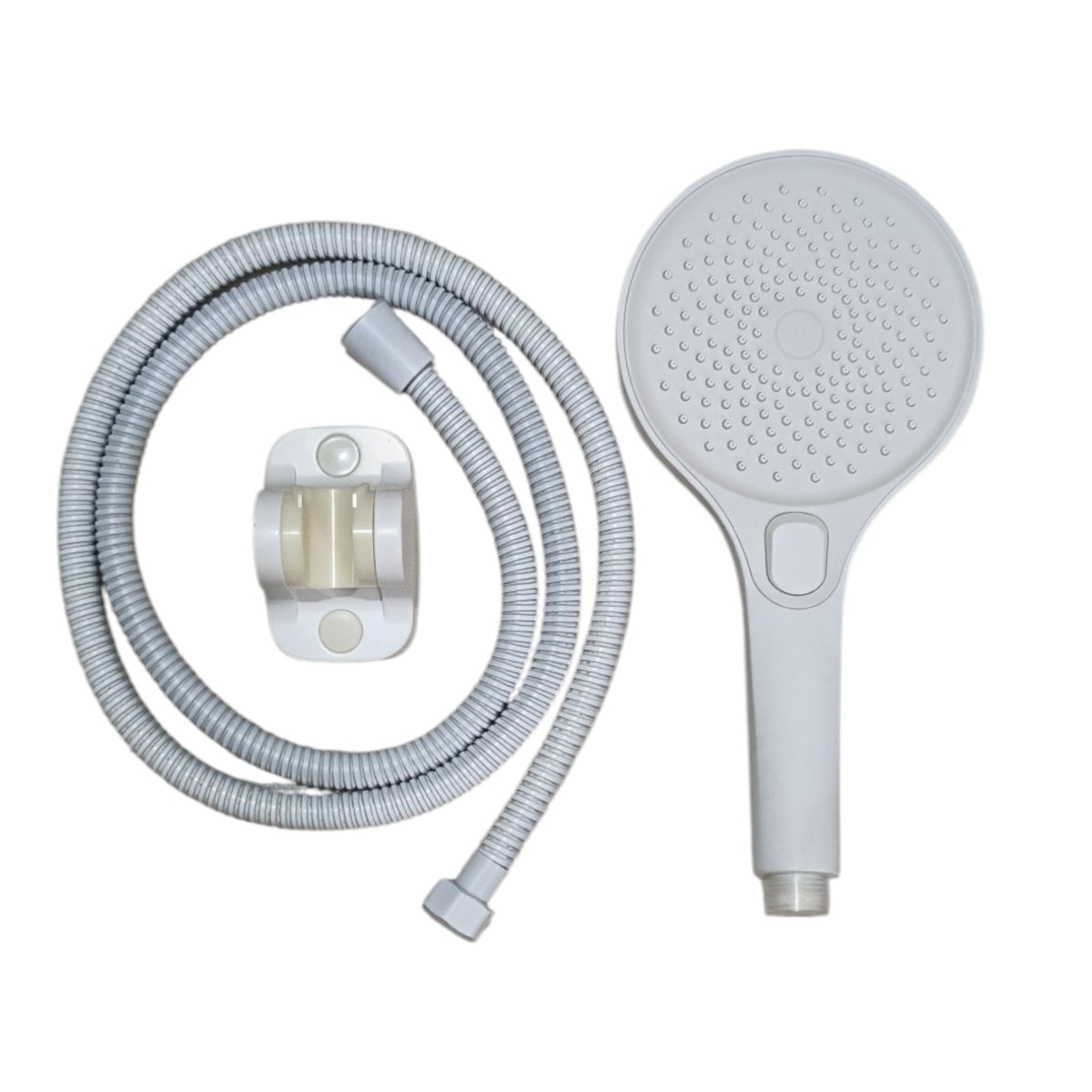 Premium Bath Shower Complete Set in White | 10" inch Shower + 1.5 Meter Pipe + Holder | Made in Durable ABS Plastic |  Multi Water Flow | High Water Pressure | Easy Installation