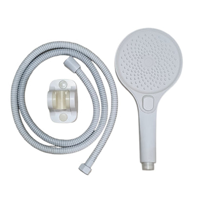 Premium Bath Shower Complete Set in White | 10" inch Shower + 1.5 Meter Pipe + Holder | Made in Durable ABS Plastic |  Multi Water Flow | High Water Pressure | Easy Installation