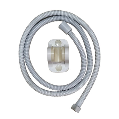 Premium Bath Shower Complete Set in White | 10" inch Shower + 1.5 Meter Pipe + Holder | Made in Durable ABS Plastic |  Multi Water Flow | High Water Pressure | Easy Installation