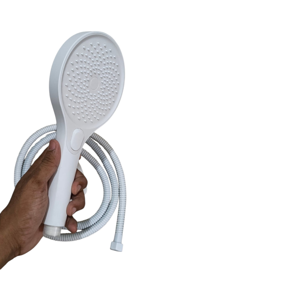 Premium Bath Shower Complete Set in White | 10" inch Shower + 1.5 Meter Pipe + Holder | Made in Durable ABS Plastic |  Multi Water Flow | High Water Pressure | Easy Installation