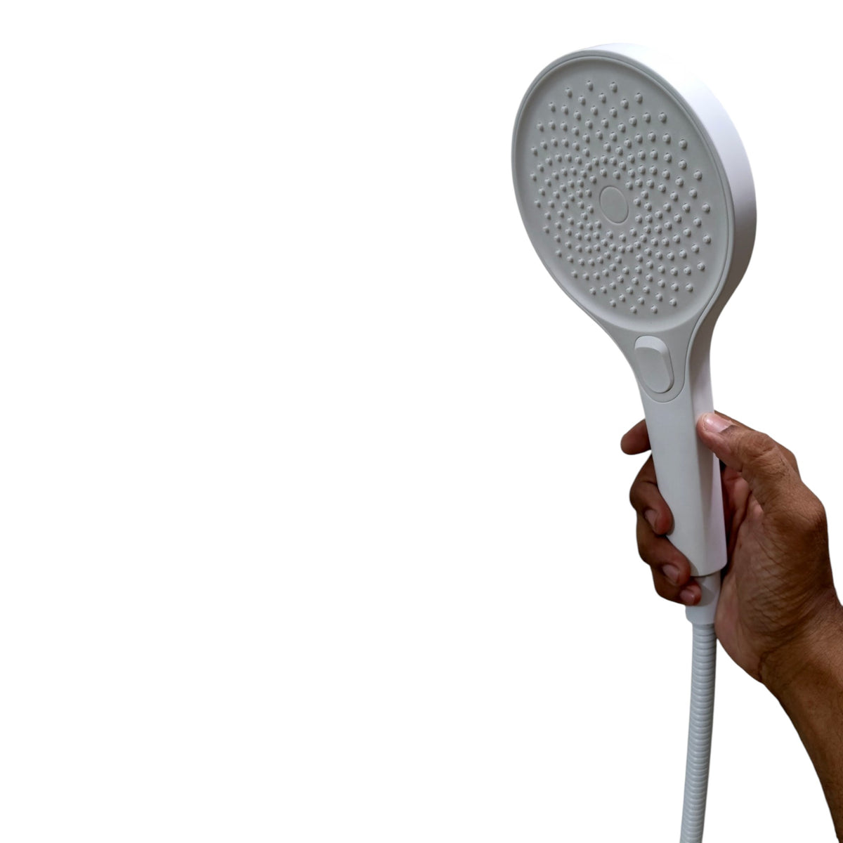 Premium Bath Shower Complete Set in White | 10" inch Shower + 1.5 Meter Pipe + Holder | Made in Durable ABS Plastic |  Multi Water Flow | High Water Pressure | Easy Installation