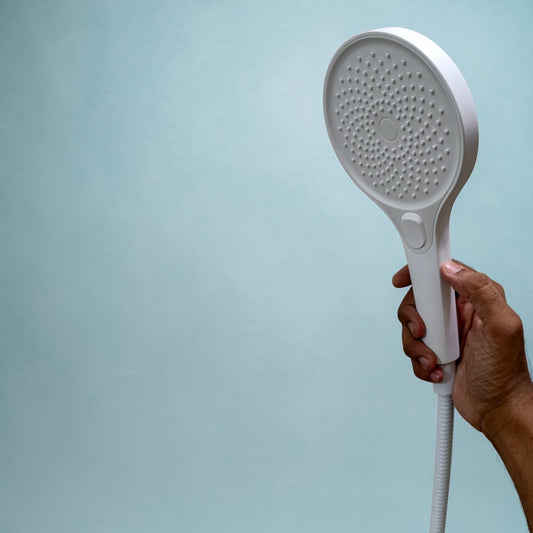 Premium Bath Shower Complete Set in White | 10" inch Shower + 1.5 Meter Pipe + Holder | Made in Durable ABS Plastic |  Multi Water Flow | High Water Pressure | Easy Installation