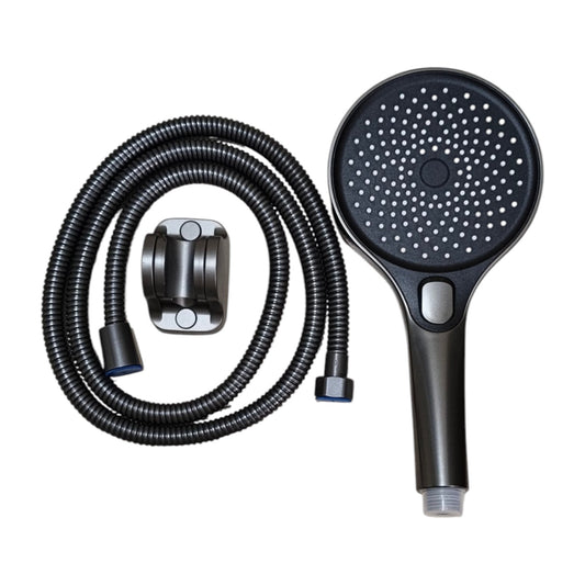 Premium Bath Shower Complete Set in Gun Metallic | 10" inch Shower + 1.5 Meter Pipe + Holder | Made in Durable ABS Plastic |  Multi Water Flow | High Water Pressure | Easy Installation
