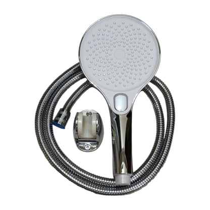 Premium Bath Shower Complete Set in Shiny Chrome | 10" inch Shower + 1.5 Meter Pipe + Holder | Made in Durable ABS Plastic |  Multi Water Flow | High Water Pressure | Easy Installation