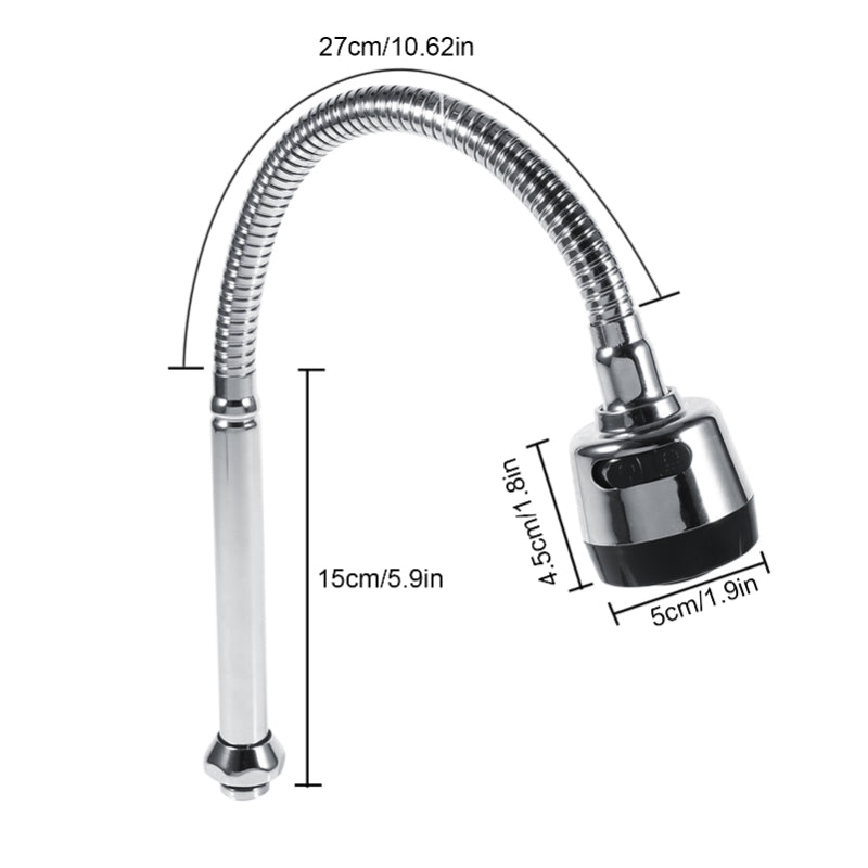 360° Flexible Neck for Faucets in Stainless Steel for Kitchen and Bathroom | Dual Function Sprayer