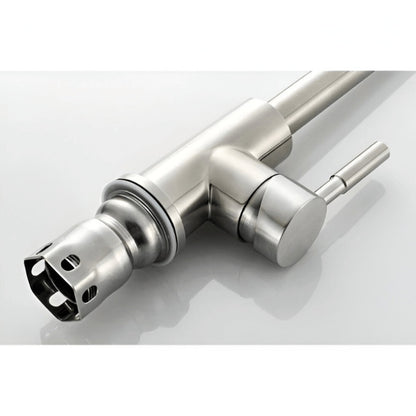Premium Flexible Neck Kitchen Mixer in Stainless Steel | Hot and Cold Mixer | 360° Moveable