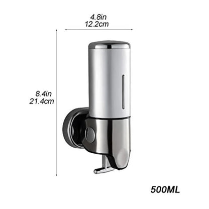500ml Liquid Soap Lever Dispenser in Chrome Matt Finish ABS Plastic
