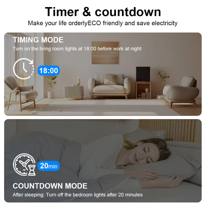 Switchora Smart WiFi Circuit Breaker 2P 63A – Leakage Protection, Energy Meter, Tuya Smart Life