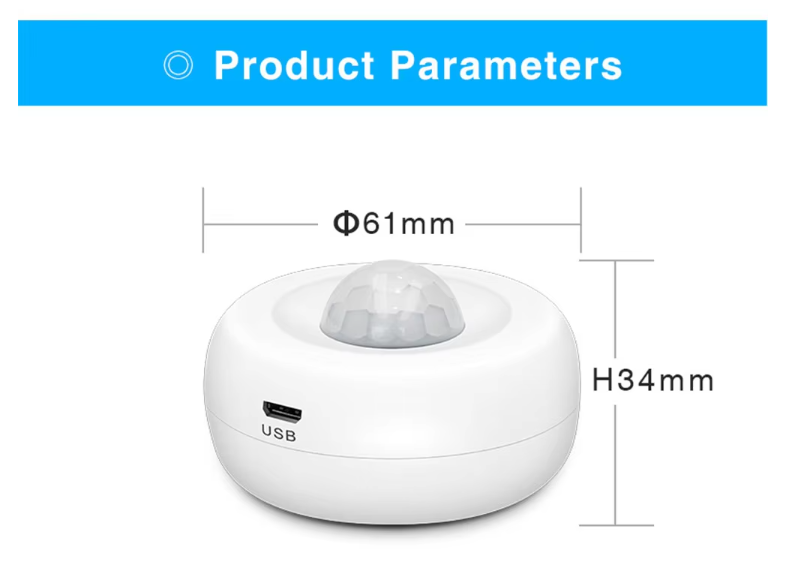 Smart Wi-fi 360 Degree PIR Human Body Sensor
