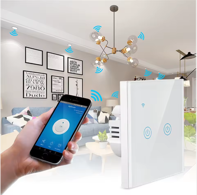Smart Wi-fi Wall Touch Switch (White & Black)