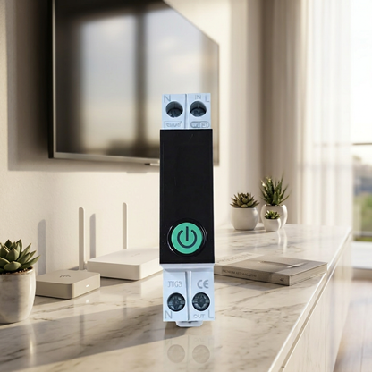 Switchora Smart WiFi Meter Rail 1P 63A – Unit Lock, Digital Screen, Energy Monitor, Tuya App
