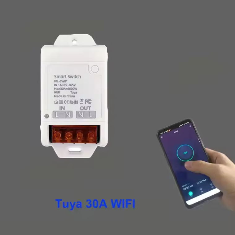 Smart Wi-fi 30A Switch Module (WIFI + RF433)