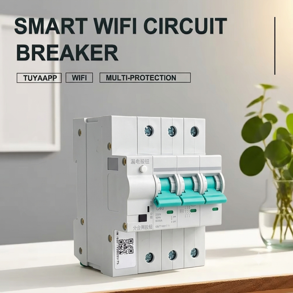 Switchora Smart WiFi Circuit Breaker 3 Phase 63A – MCB DIN Rail, Remote Control, Tuya Smart Life