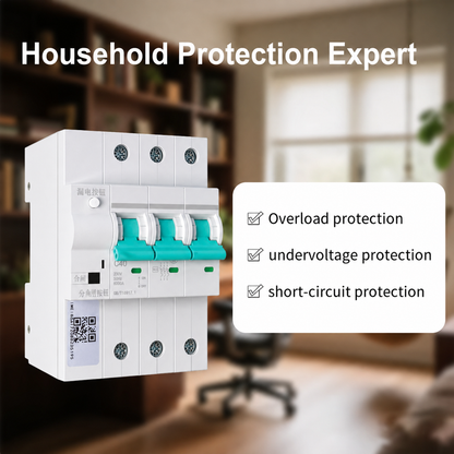 Switchora Smart WiFi Circuit Breaker 3 Phase 63A – MCB DIN Rail, Remote Control, Tuya Smart Life