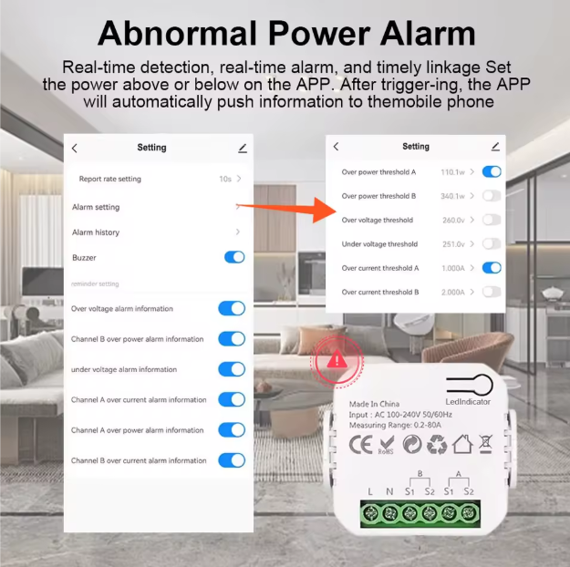 Smart Wi-fi Energy Meter Bidirectional 2 Channel Export and Import Power