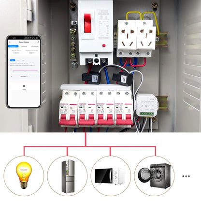 Smart Wi-fi Energy Meter Bidirectional 1 Channel Export and Import Power