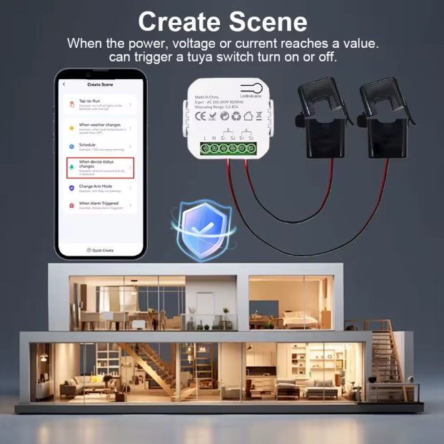 Smart Wi-fi Energy Meter Bidirectional 2 Channel Export and Import Power