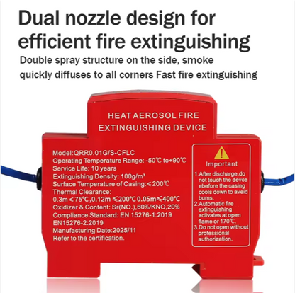 Switchora Automatic Aerosol Fire Extinguishing Device DIN Rail Mount for Electric Cabinet Power Distribution Box Fire Suppression System