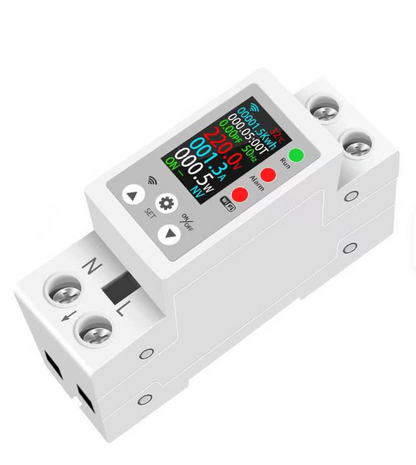 Switchora Smart WiFi Meter Rail 1P 63A – Unit Lock, Digital Display, Remote Control via Tuya