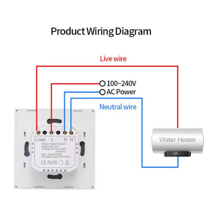 Smart Wi-fi 40A Switch Panel (White / Black)