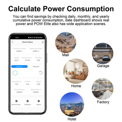 Smart Wi-fi Energy Meter Bidirectional 1 Channel Export and Import Power