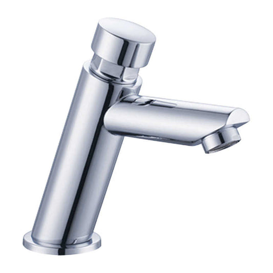 Auto Off Push Button Faucet in Brass | Auto Off in 5 to 8 Seconds | Single Line | Deck Mounted | for Bathrooms and Kitchens