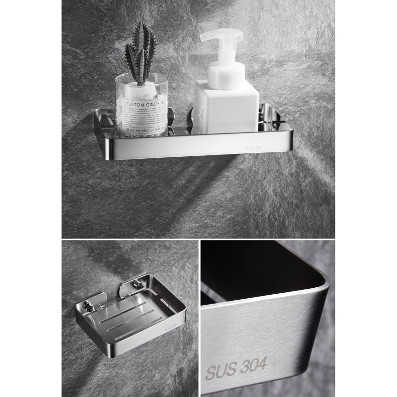 Premium Soap Dish and Organizer in Heavy Duty 304 SUS Stainless Steel for Bathrooms, Wash Areas | Wall Mounted