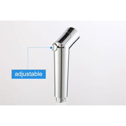 Adjustable Flow 6" inches Toilet Shower Head in Shiny Chrome | High Water Pressure | Durable ABS Plastic | Easy Installation
