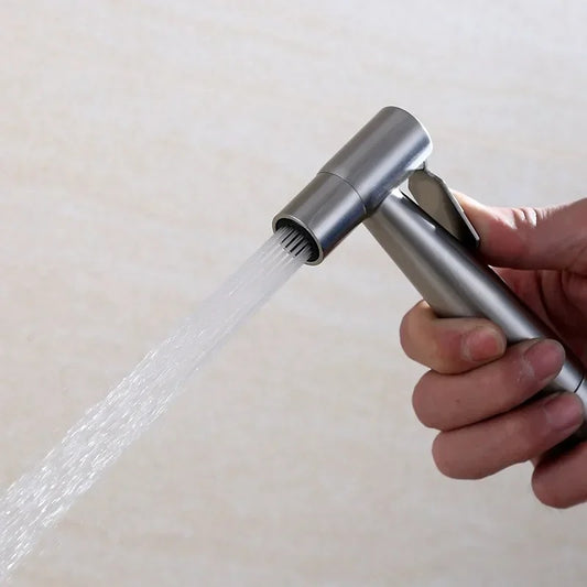 Stainless Steel Muslim Shower Set 5"inches Head + 1.2 Meter Pipe | High Water Pressure | Easy Installation
