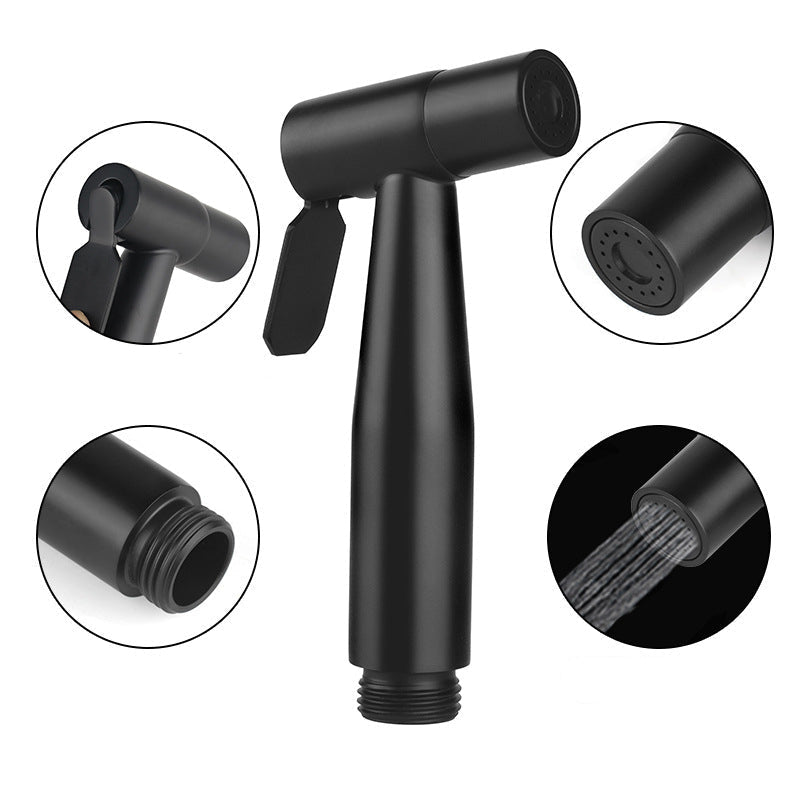 Stainless Steel Muslim Shower Head in Matt Black 5"inches for Bathroom and Toilets  | High Water Pressure | Easy Installation