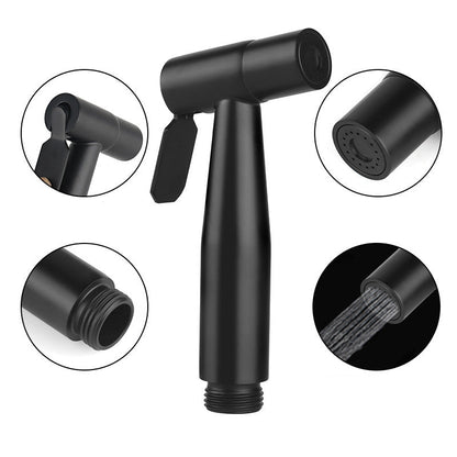 Stainless Steel Muslim Shower Head in Matt Black 5"inches for Bathroom and Toilets  | High Water Pressure | Easy Installation