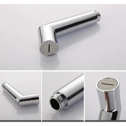 Adjustable Flow 6" inches Toilet Shower Head in Shiny Chrome | High Water Pressure | Durable ABS Plastic | Easy Installation